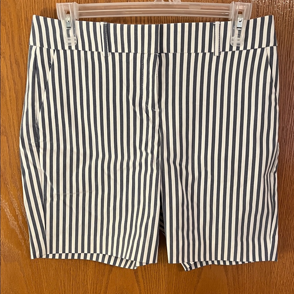 Van Heusen Women's Black and White Striped Bermuda Shorts